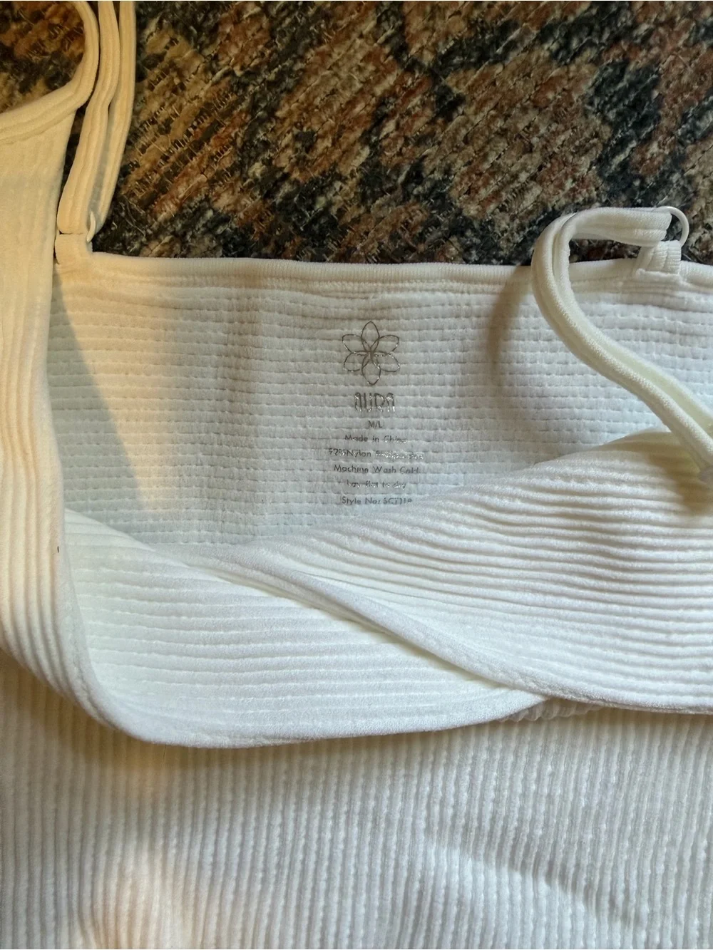 White Ribbed Tank top